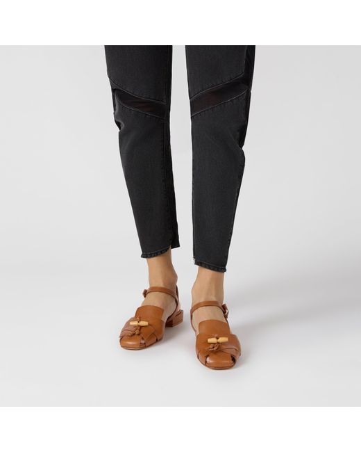 Henry Beguelin Metallic Slingback Toggle Patch Lux