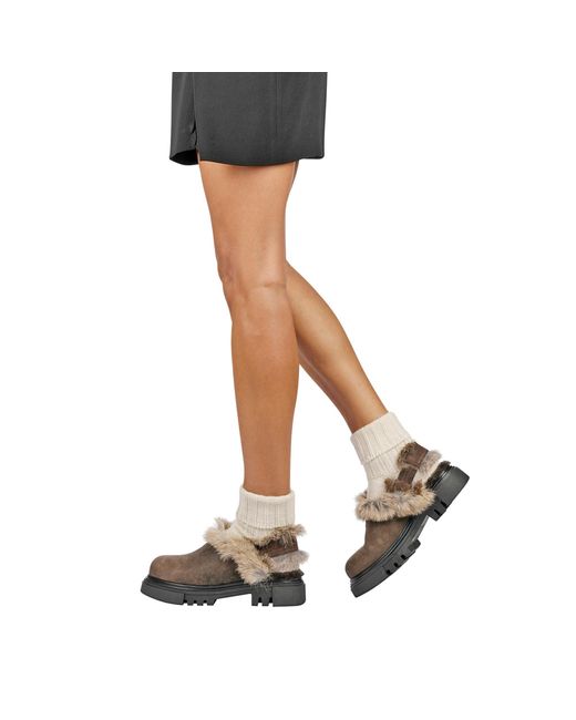 HENRY BEGUELIN ARCHIVE Brown Fur Clogs Grattato