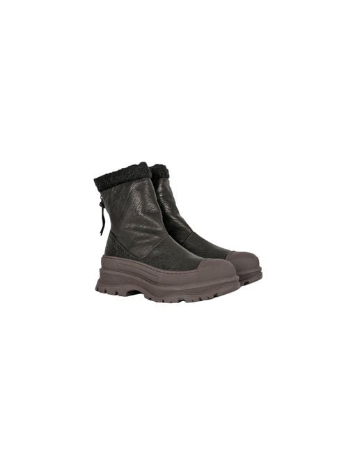HENRY BEGUELIN ARCHIVE Black Ankle Boot Granellato