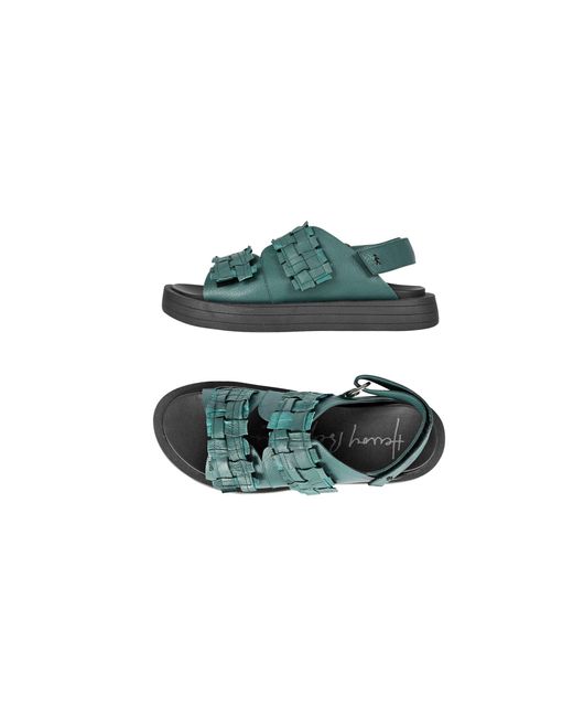 HENRY BEGUELIN ARCHIVE Green Sandal Intreccio Cesta