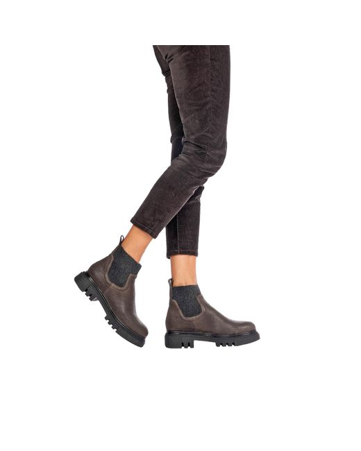 HENRY BEGUELIN ARCHIVE Brown Chelsea Boot Grattato