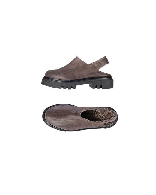 HENRY BEGUELIN ARCHIVE Brown Open Back Slipper Plissettato