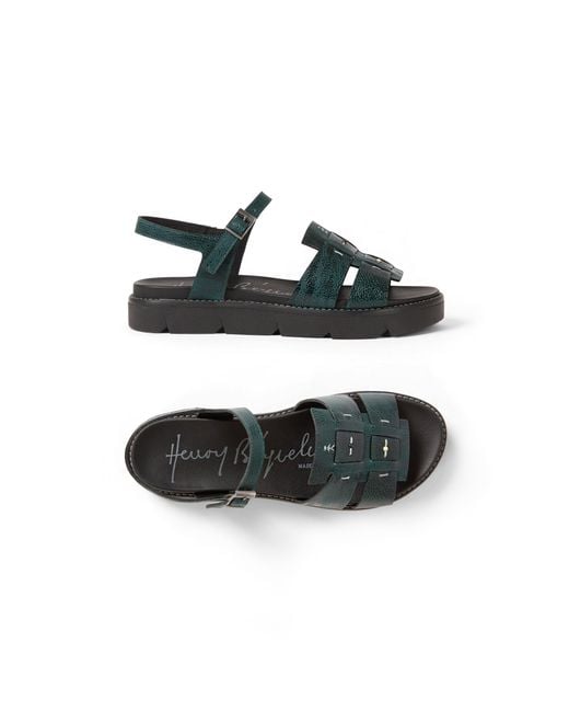 Henry Beguelin Black Patch Lux Sandal