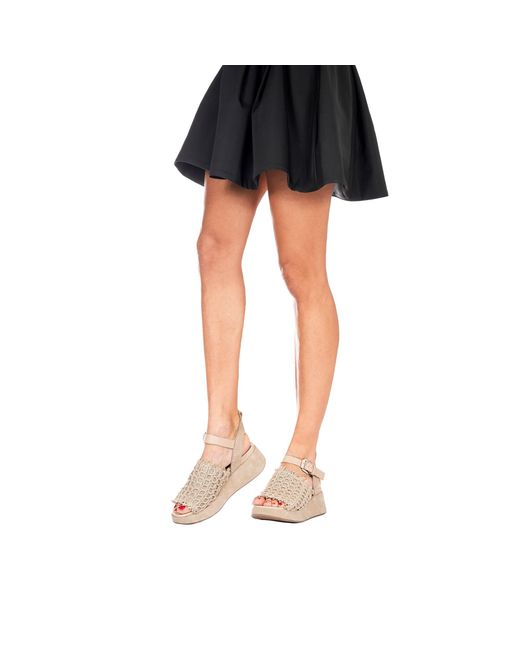 HENRY BEGUELIN ARCHIVE White Platform Sandal Crochet