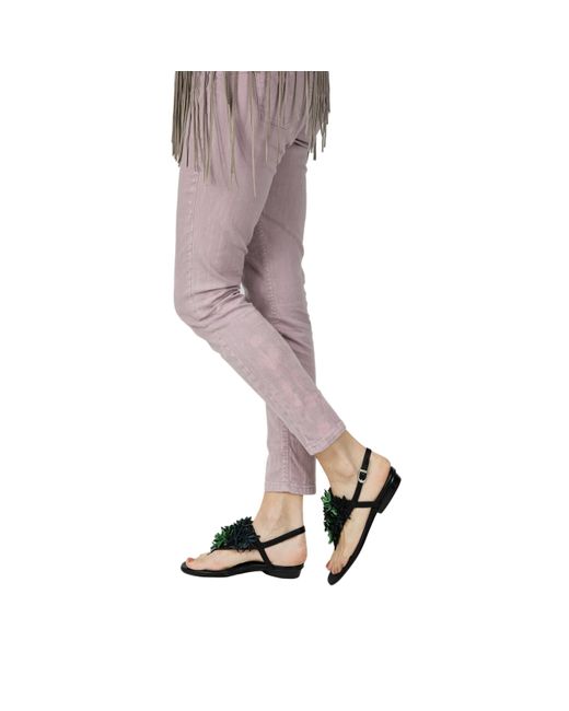 HENRY BEGUELIN ARCHIVE Green Thong Sandal Flowers Ranch