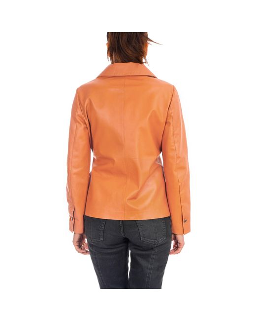 Henry Beguelin Orange Jacket Nappa Caramel