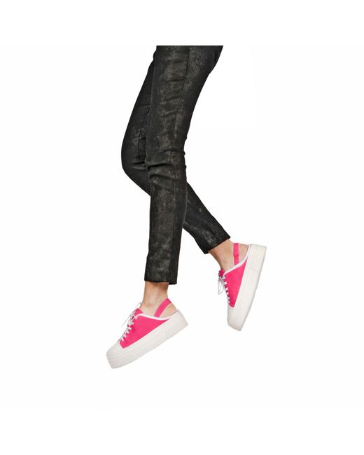 HENRY BEGUELIN ARCHIVE Pink Open Back Sneaker Grattato Fuchsia
