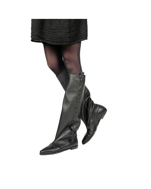 HENRY BEGUELIN ARCHIVE Black Wide-Leg Boot Old Iron