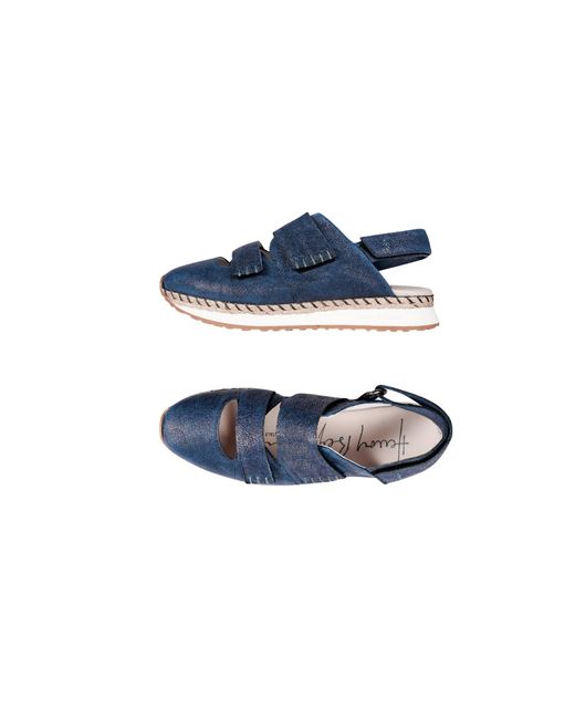 HENRY BEGUELIN ARCHIVE Blue Open Back Sneaker Vegetal Wash Deep