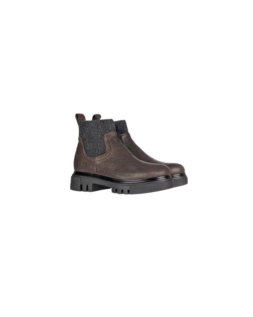 HENRY BEGUELIN ARCHIVE Brown Chelsea Boot Grattato