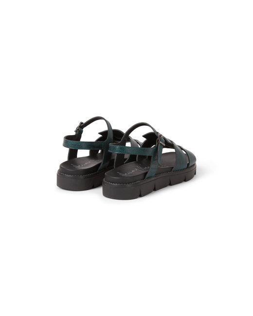 Henry Beguelin Black Patch Lux Sandal