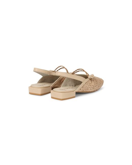 Henry Beguelin Metallic Slingback Braided Strap Intreccio Madreperla