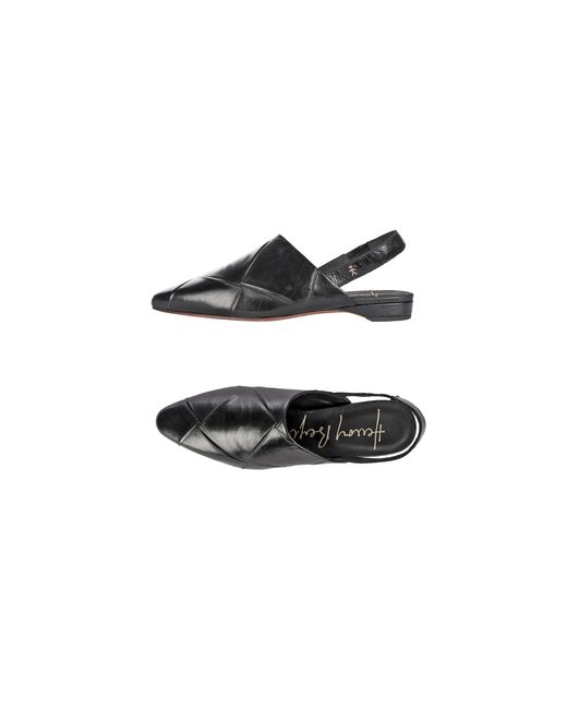 HENRY BEGUELIN ARCHIVE Black Pointed Chanel Quadro Pieghettato