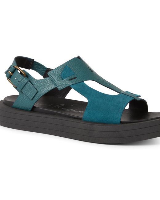 Henry Beguelin Green Muflone & Suede Sandal