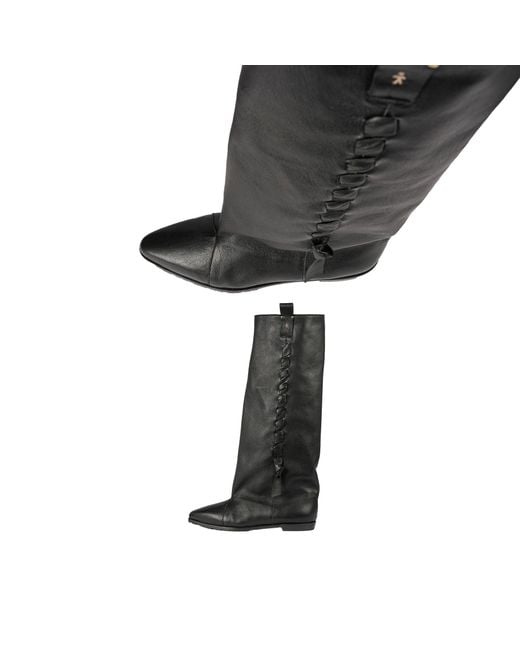 HENRY BEGUELIN ARCHIVE Black Wide-Leg Boot Old Iron