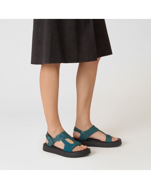 Henry Beguelin Green Muflone & Suede Sandal