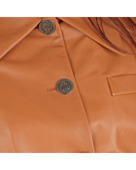 Henry Beguelin Orange Jacket Nappa Caramel