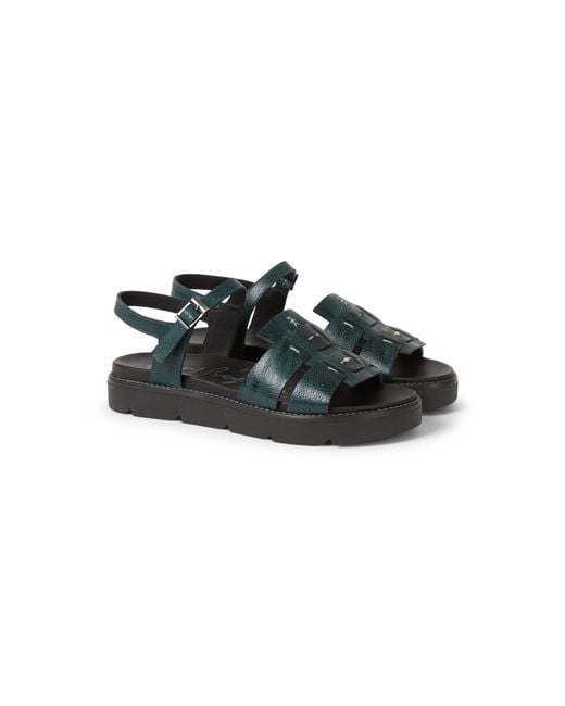 Henry Beguelin Black Patch Lux Sandal