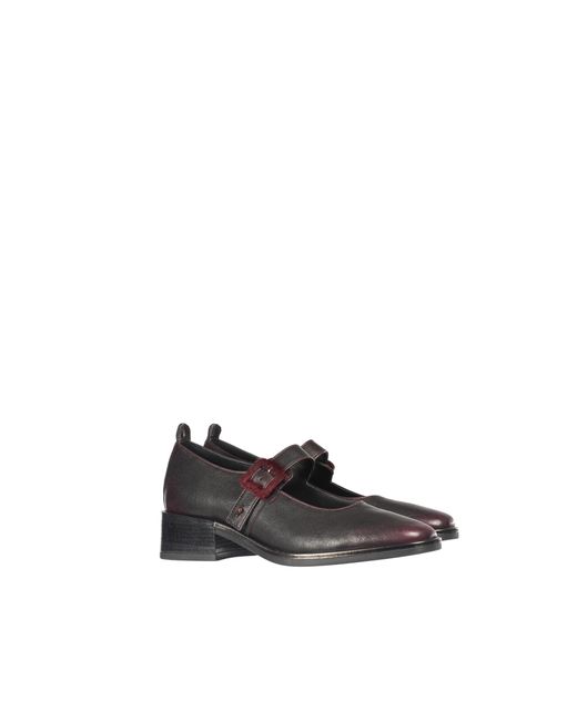 Henry Beguelin Brown Buckle Pump