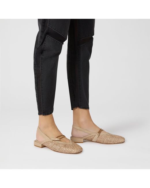 Henry Beguelin Metallic Slingback Braided Strap Intreccio Madreperla