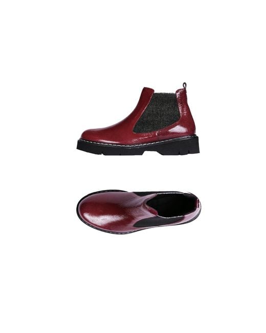 HENRY BEGUELIN ARCHIVE Red Bootie Reversibile Burgundy