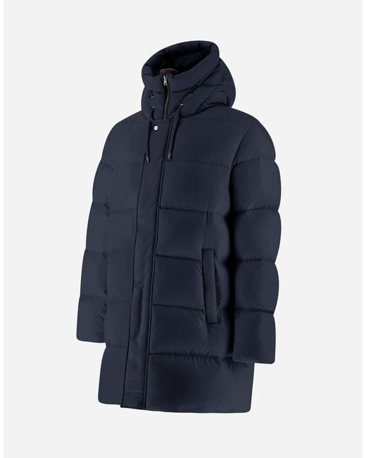 Herno Blue Long Jacket for men