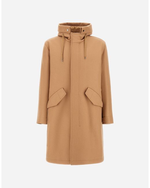 Herno Natural Easy Wool Long Parka for men