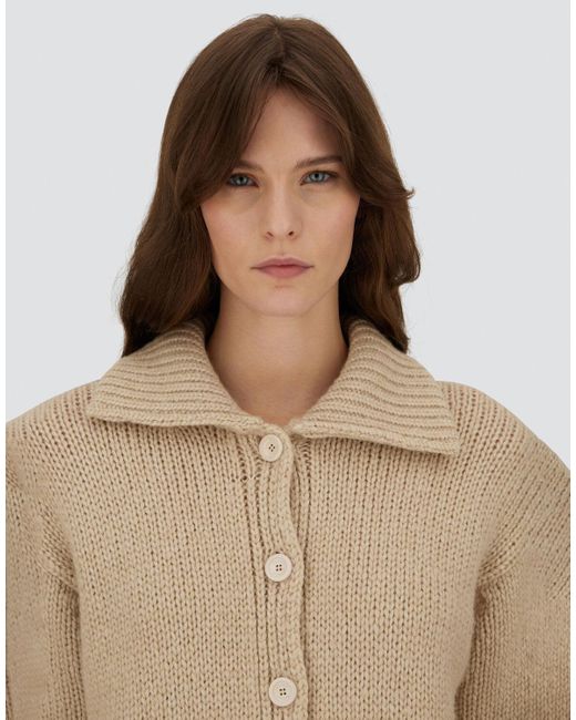 Herno Natural Blown Alpaca Wool Cardigan