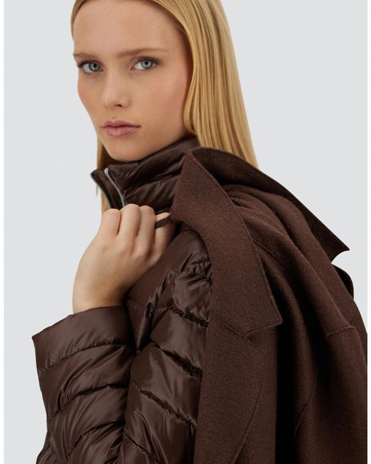 Herno Brown Resort Felted Wool And Nylon Ultralight Coat