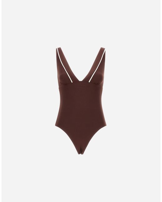 Herno Brown Resort Comfort Lycra Swimsuit