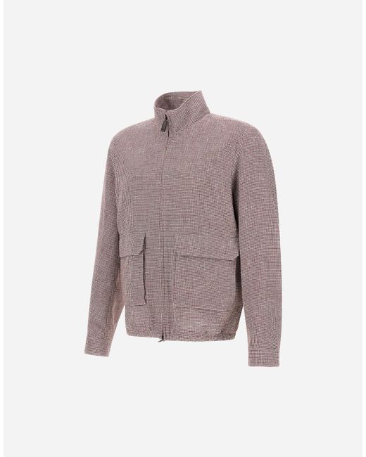 Herno Red Bomber Jacket for men