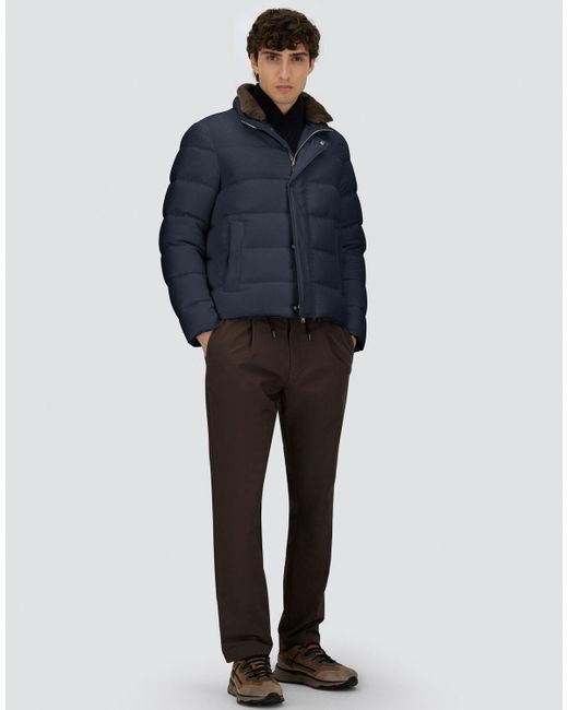 Herno Blue Bomber Jacket for men