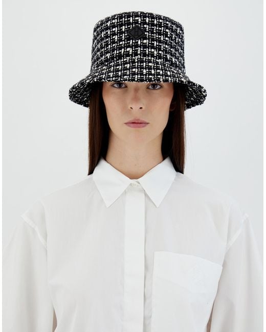 Herno Black Trend Tweed Hat