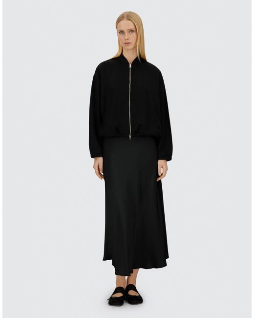 GONNA RESORT IN ENVERS SATIN di Herno in Black