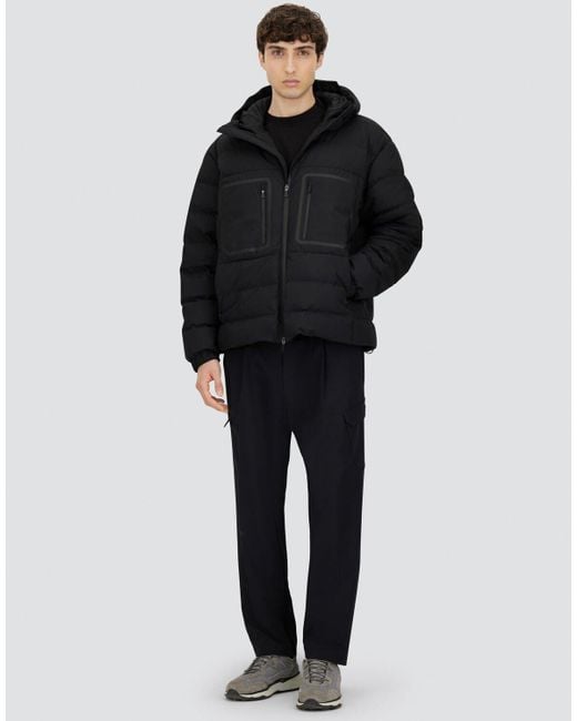 GIACCA CON CAPPUCCIO IN 2 LAYER WINDSTOPPER di Herno in Blue da Uomo