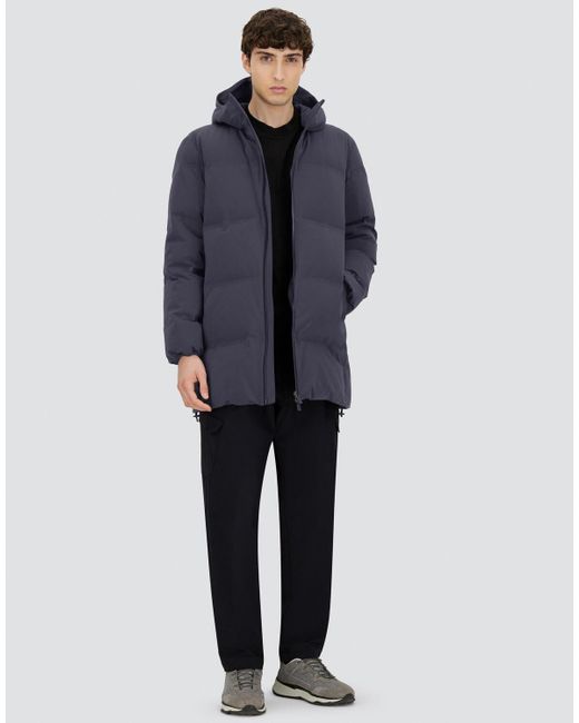 Herno Blue Long Jacket for men