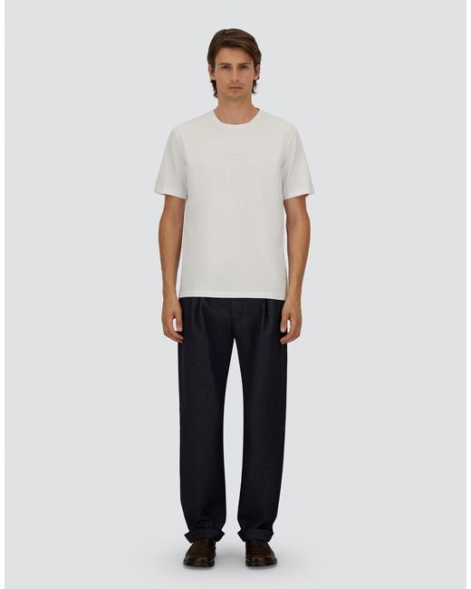 Herno White Compact Jersey T-Shirt for men