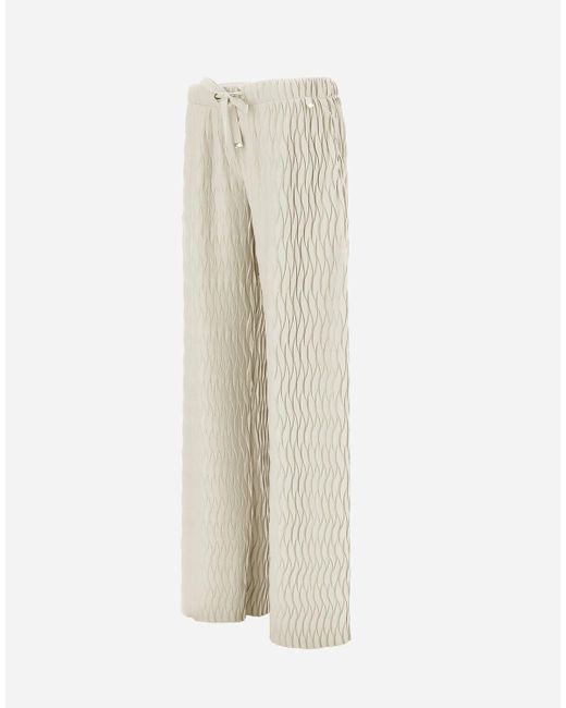 Herno Natural Hose Aus Wrinkled Effect