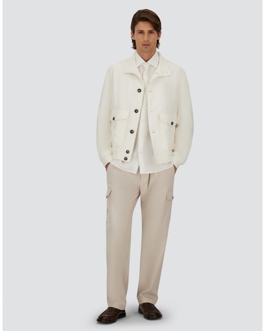 Herno White Bomber Jacket for men