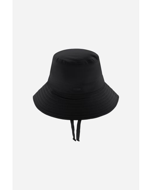 Herno Black Bucket Hat
