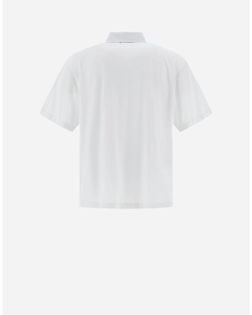 Herno White Spring Ultralight Scuba Shirt for men
