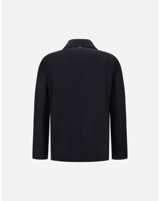 Herno Blue Pea Coat for men