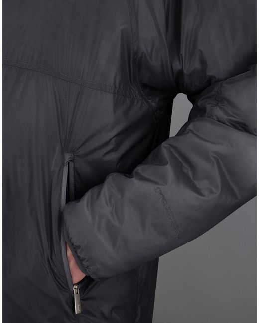 Herno Gray Laminar Quilted Ripstop Hooded Jacket