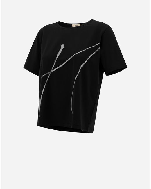 Herno Black Interlock Jersey T-shirt