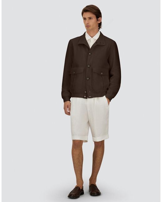 Herno Brown Bomber Jacket for men