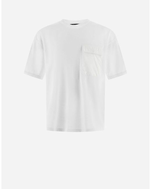Herno White T-shirt In Cotton Jersey for men