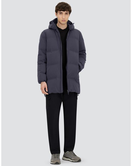 Herno Blue Long Jacket for men