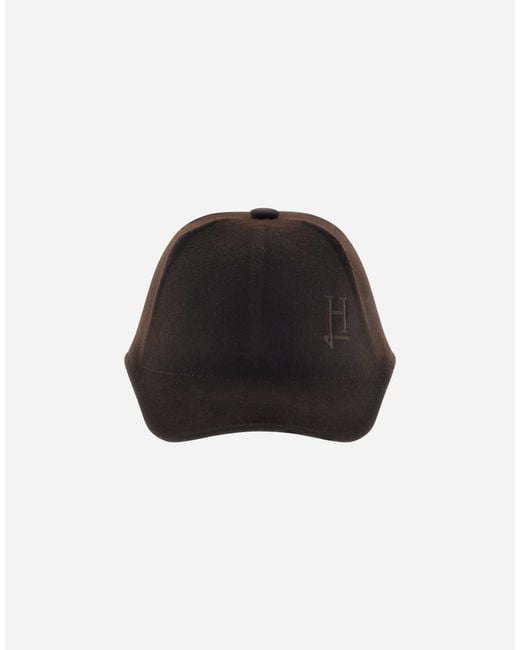 Herno Black Baseballkappe Aus Casual Wool
