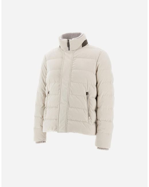 Herno White Suede Effect Jacket for men
