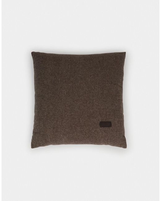 Herno Brown Habita Wool And Cashmere Cushion